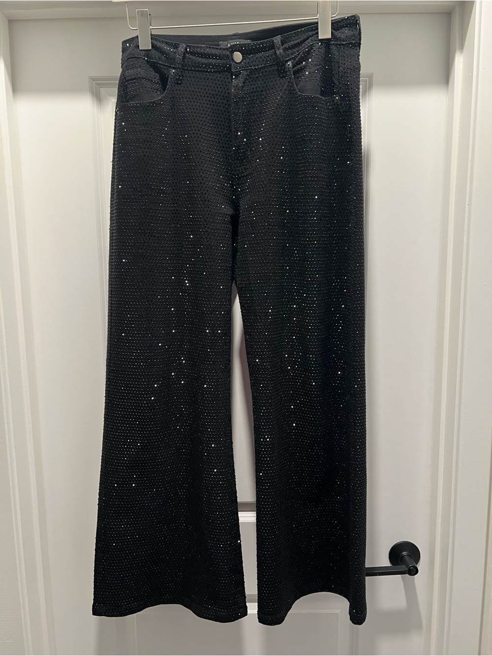 STUNNING Rhinestone Sparkle Black Jeans